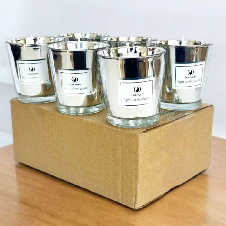 Vasos Plata Cera Veg. Aromáticos x 6 u.