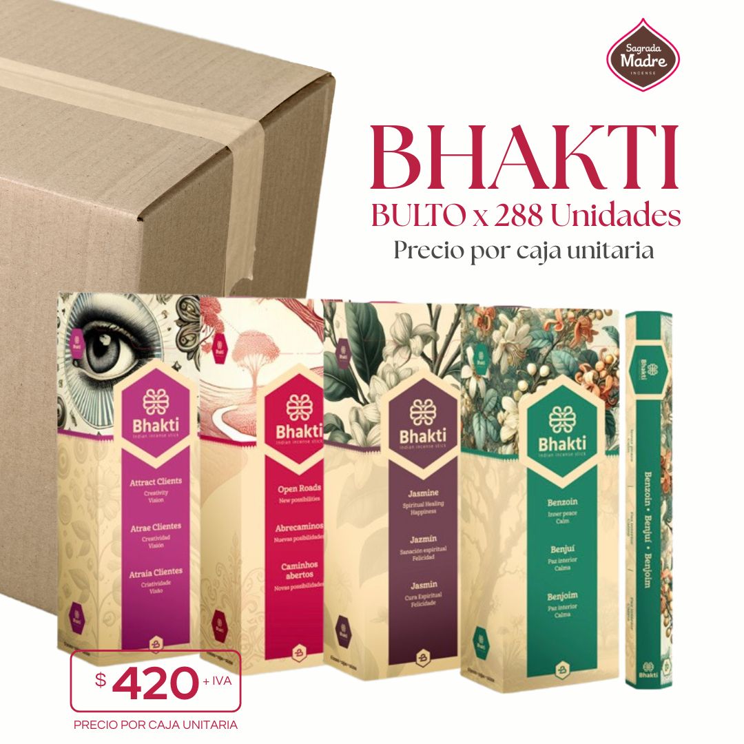 Sahumerio Bhakti Hexagonal<br/>BULTO aromas surtidos